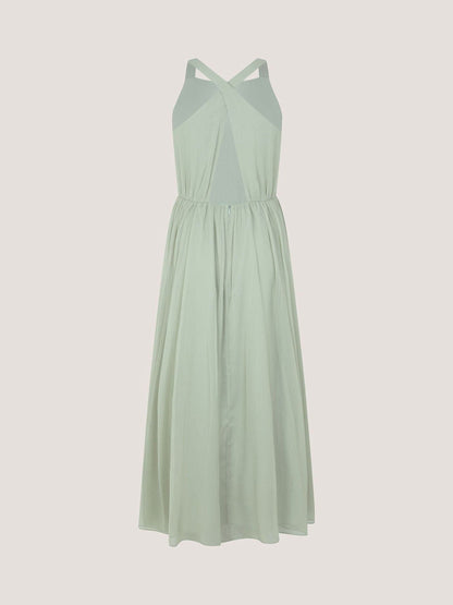 Monsoon Green Ellay Cross Back Chiffon Prom Dress image 3