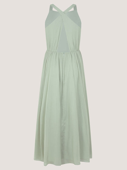 Monsoon Green Ellay Cross Back Chiffon Prom Dress image 4