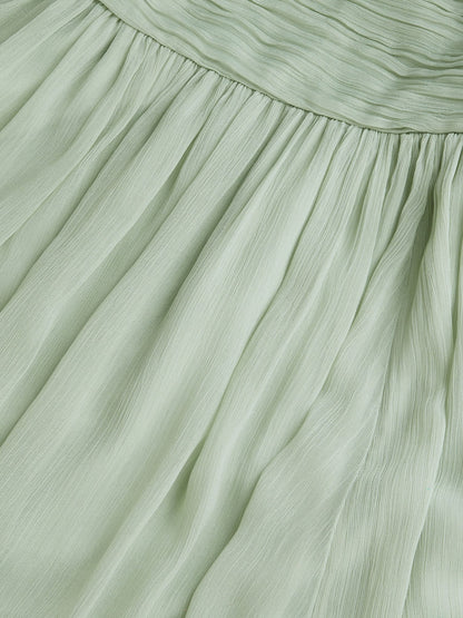 Monsoon Green Ellay Cross Back Chiffon Prom Dress image 5