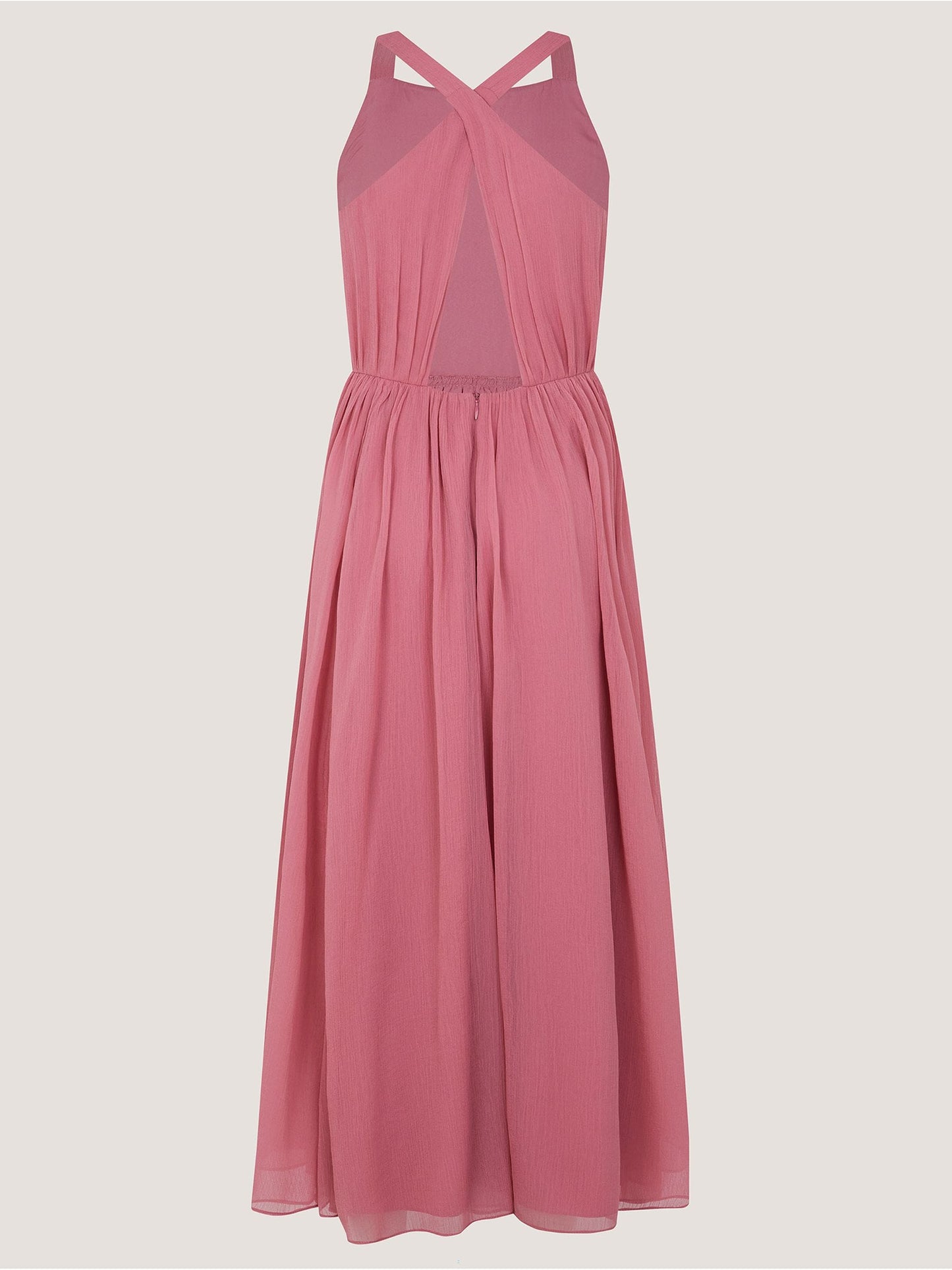 Monsoon Pink Ellay Cross Back Chiffon Prom Dress image 4