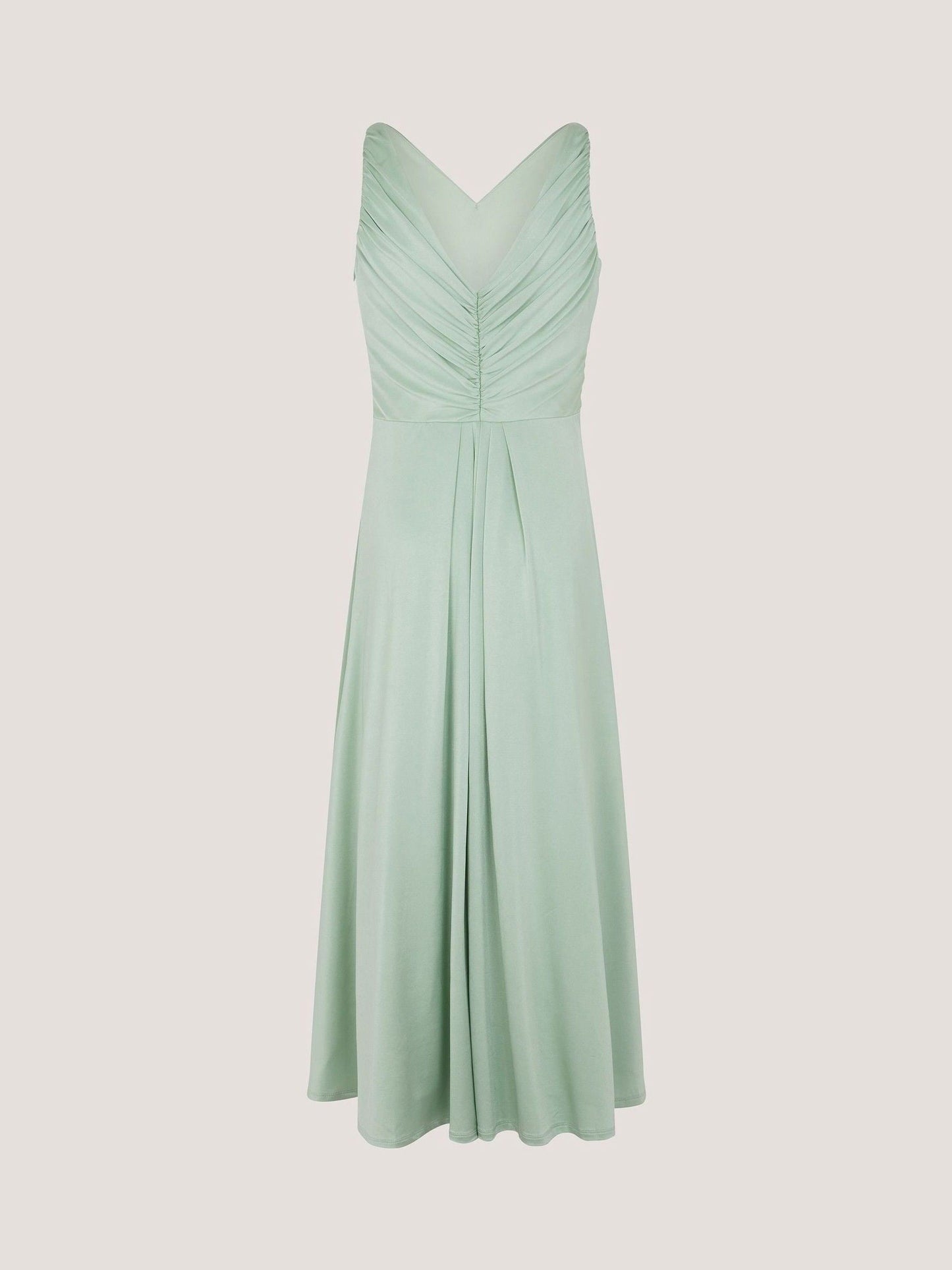 Monsoon Green Skye Ruched Knot Jersey Prom Dress image 3
