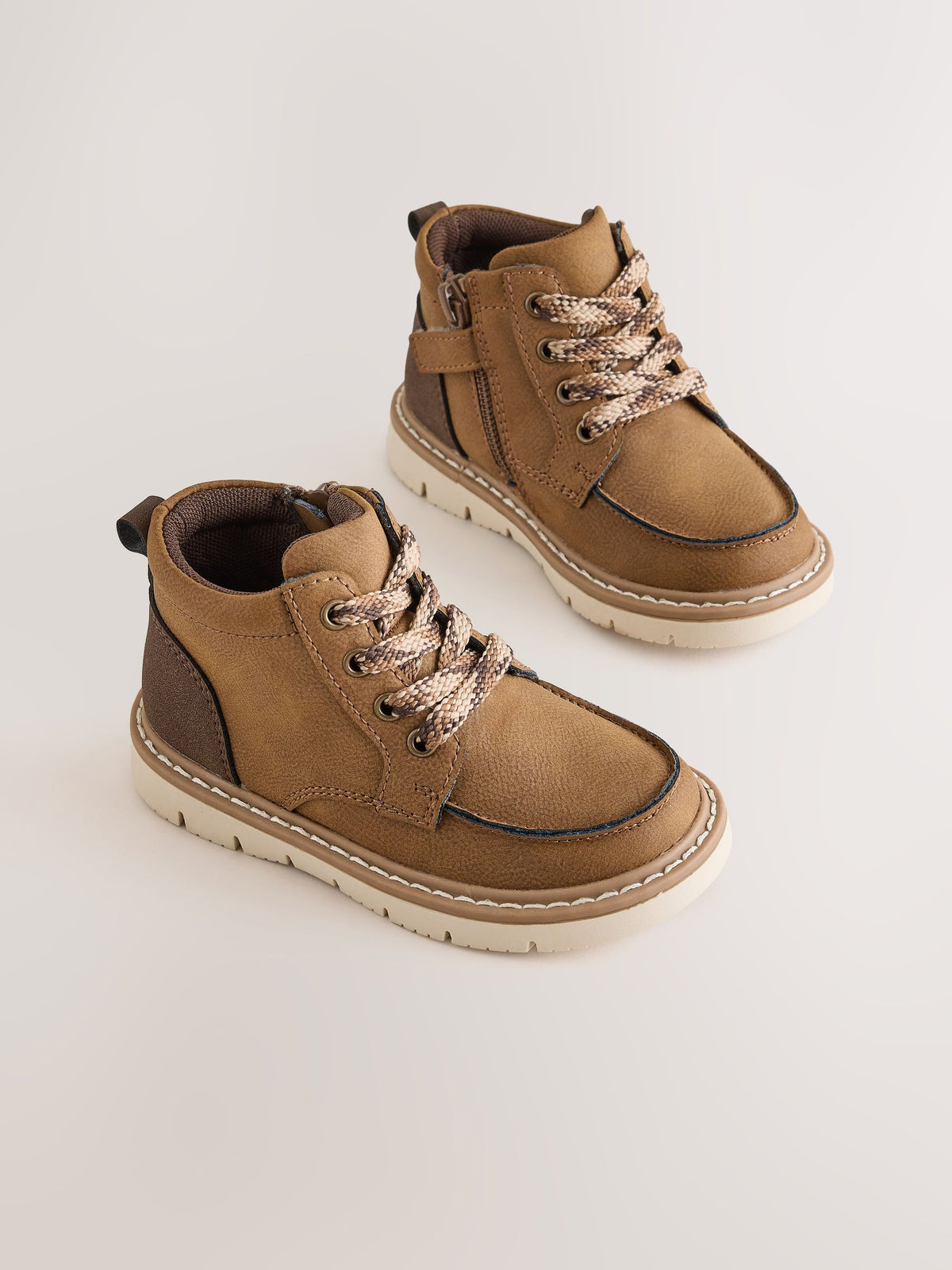 Brown Lace Up Apron Boots - image 1