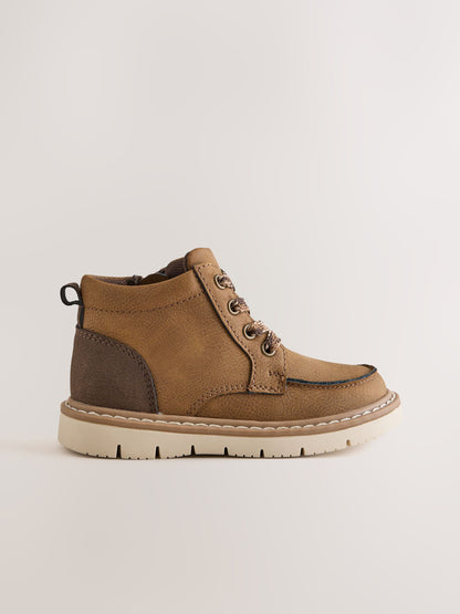 Brown Lace Up Apron Boots - image 2
