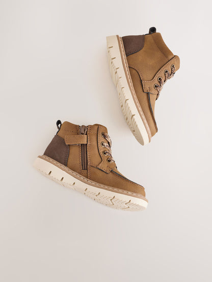 Brown Lace Up Apron Boots - image 4