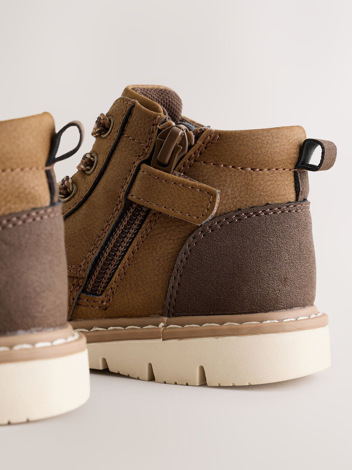 Brown Lace Up Apron Boots - image 5