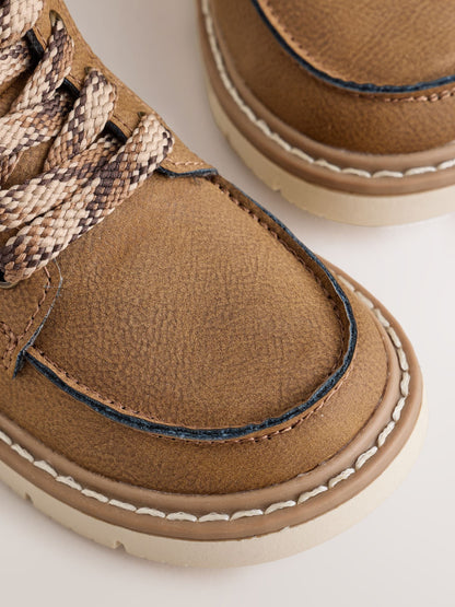 Brown Lace Up Apron Boots - image 6