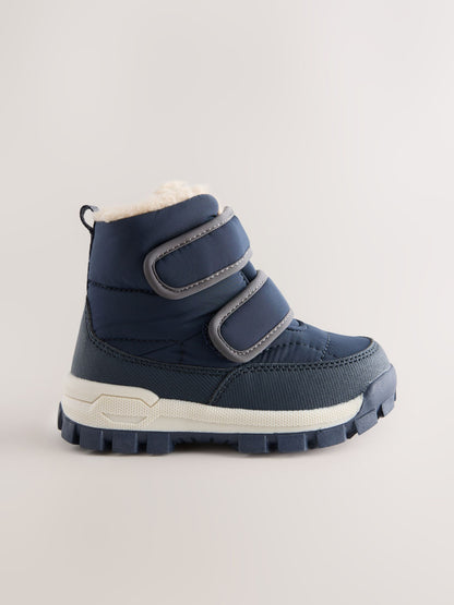 Dsiney Kidz - Navy Standard Fit (F) Warm Lined Touch Fastening Walking Boots image 2
