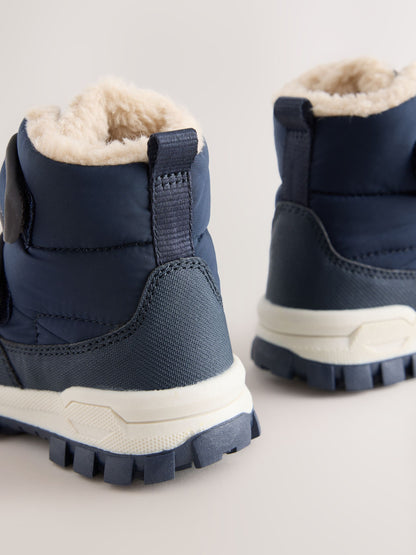 Dsiney Kidz - Navy Standard Fit (F) Warm Lined Touch Fastening Walking Boots image 4