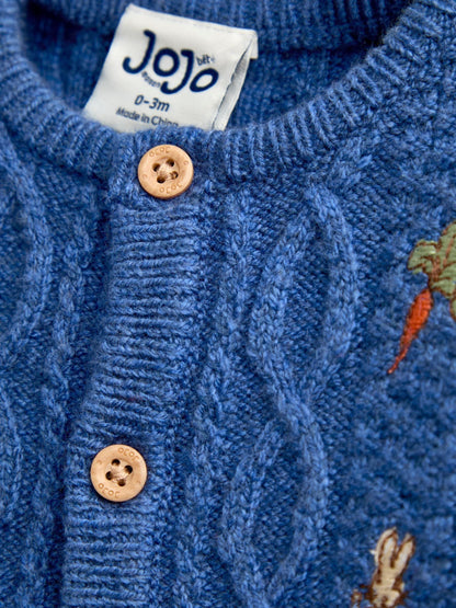 Jojo Maman Bébé Blue Peter Rabbit™ Cable Knit Cardigan - image 4