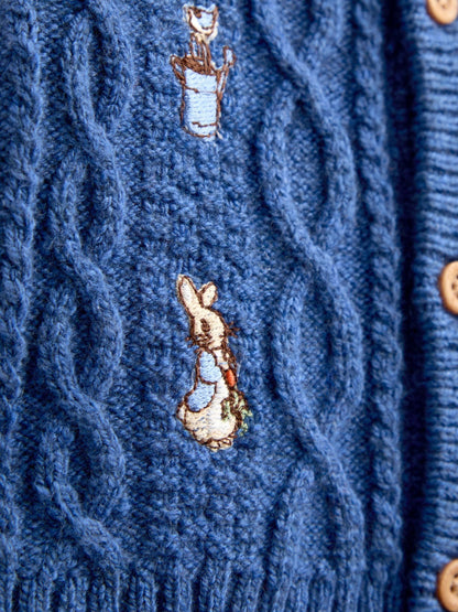 Jojo Maman Bébé Blue Peter Rabbit™ Cable Knit Cardigan - image 5