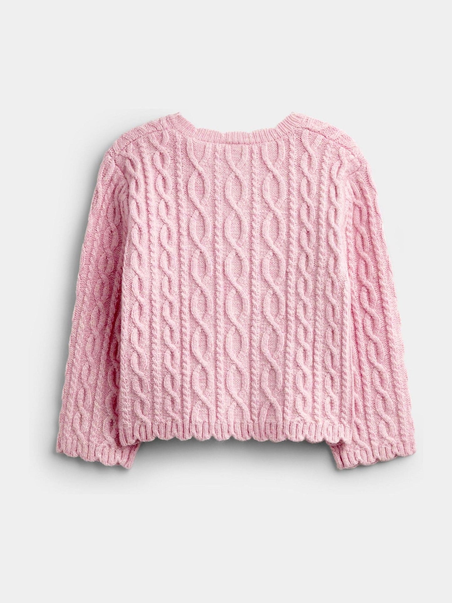 Dsiney Kidz - JoJo Maman Bébé Pink Peter Rabbit Flopsy Embroidered Cable Knit Cardigan image 2