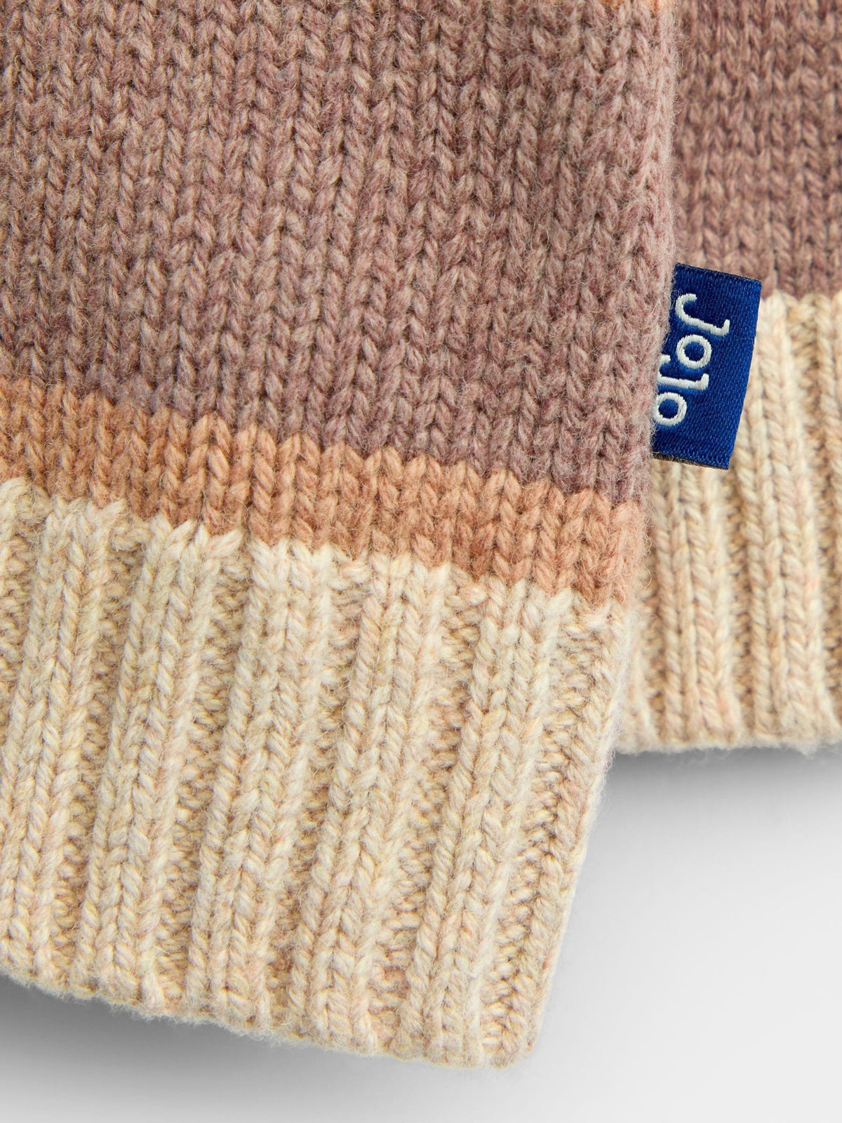 Dsiney Kidz - JoJo Maman Bébé Mid Brown Stripe Half Zip Knitted Jumper image 3