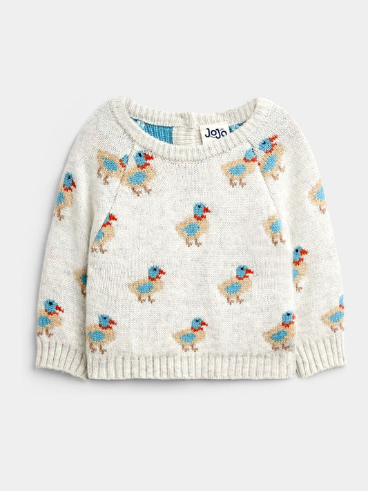 Dsiney Kidz - JoJo Maman Bébé Blue Duck Knitted Jumper & Leggings Set image 2