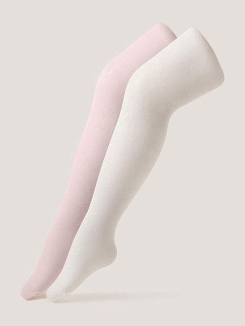 Monsoon Pink Lace Tights 2-Pack image 1
