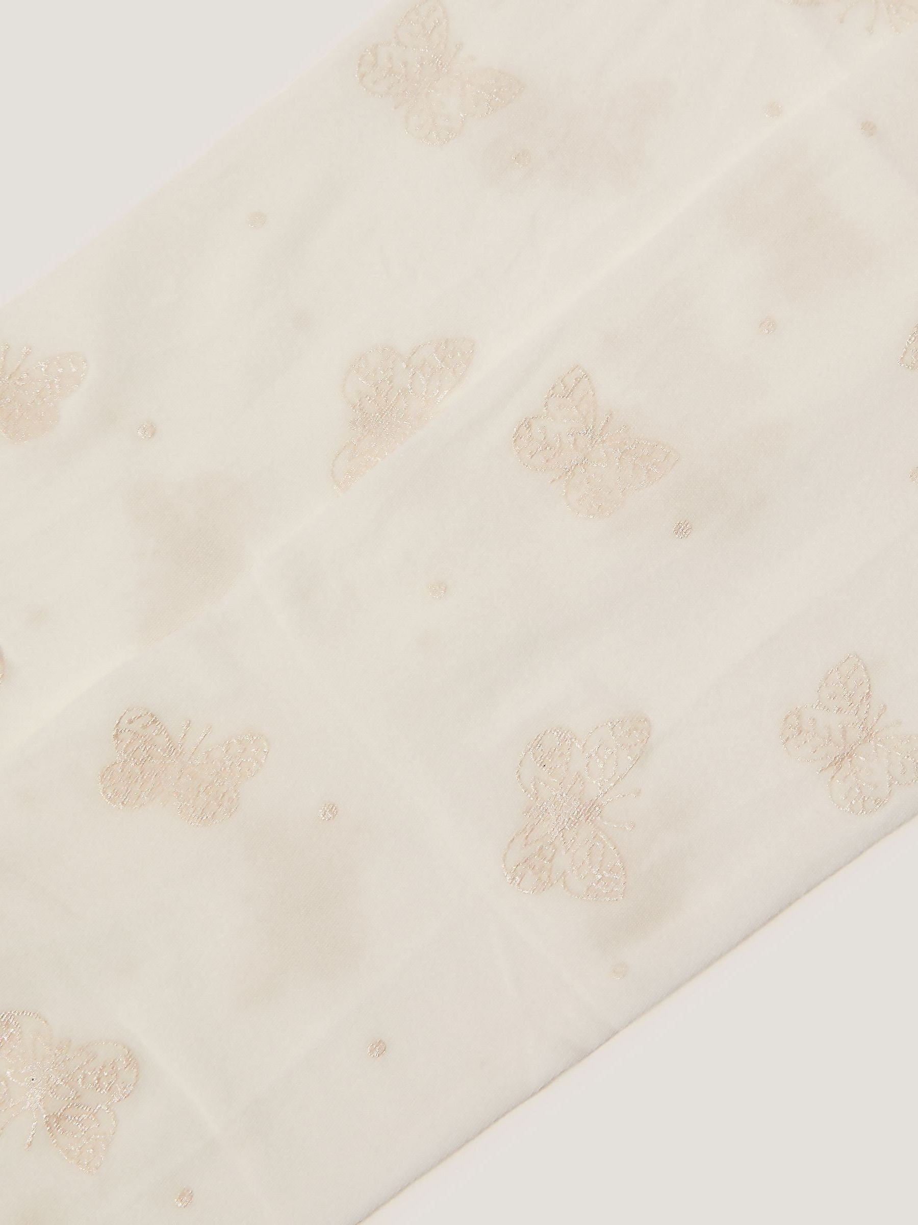 Monsoon White Polka Dot Butterfly Tights 2-Pack image 3