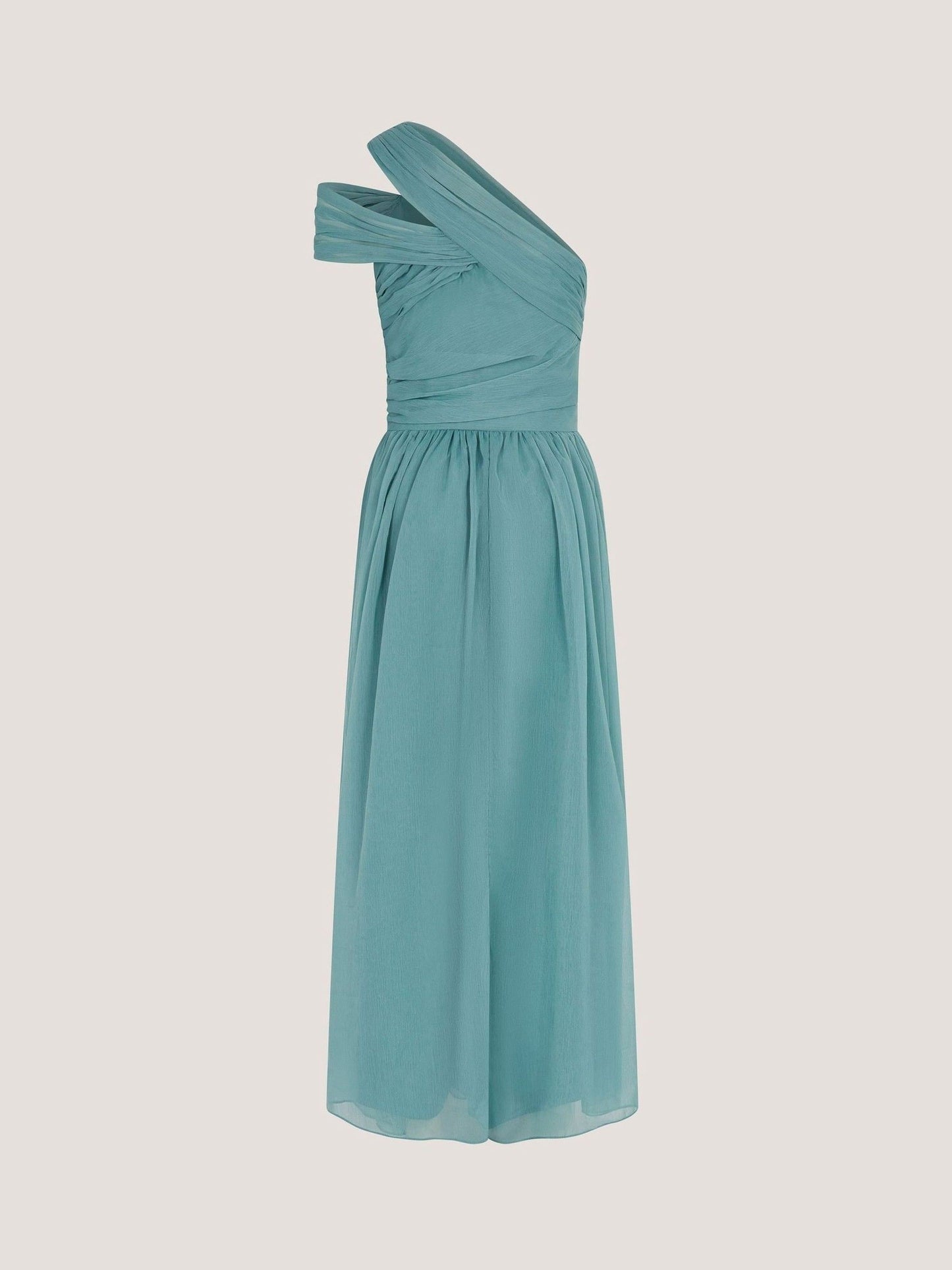Monsoon Green Arianna One Shoulder Tulle Prom Dress image 3
