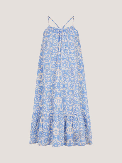 Monsoon Blue Ikat Print Strappy Dress image 2