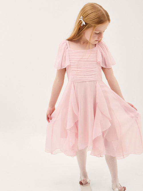 Dsiney Kidz - Monsoon Pink Joy Ruffle Chiffon Party Dress image 1