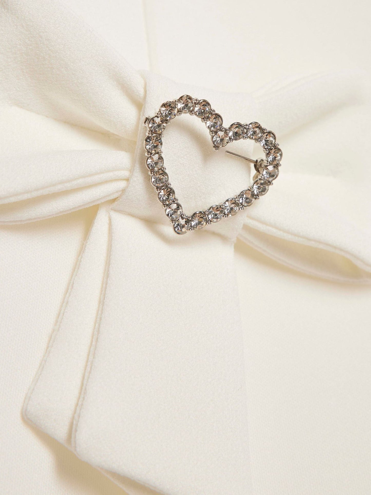 River Island White Puff Sleeve Scuba Bow Dress image 3