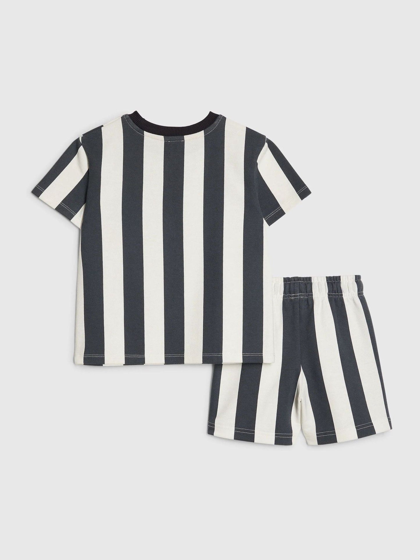 River Island Blue Abbie Rosie Oversized Striped T-Shirt & Shorts Set image 2