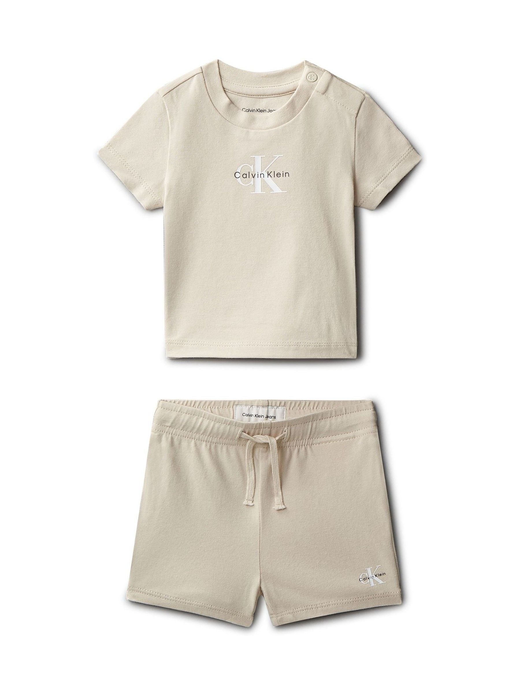 Calvin Klein Natural Knit Shorts 2 Piece Set image 1