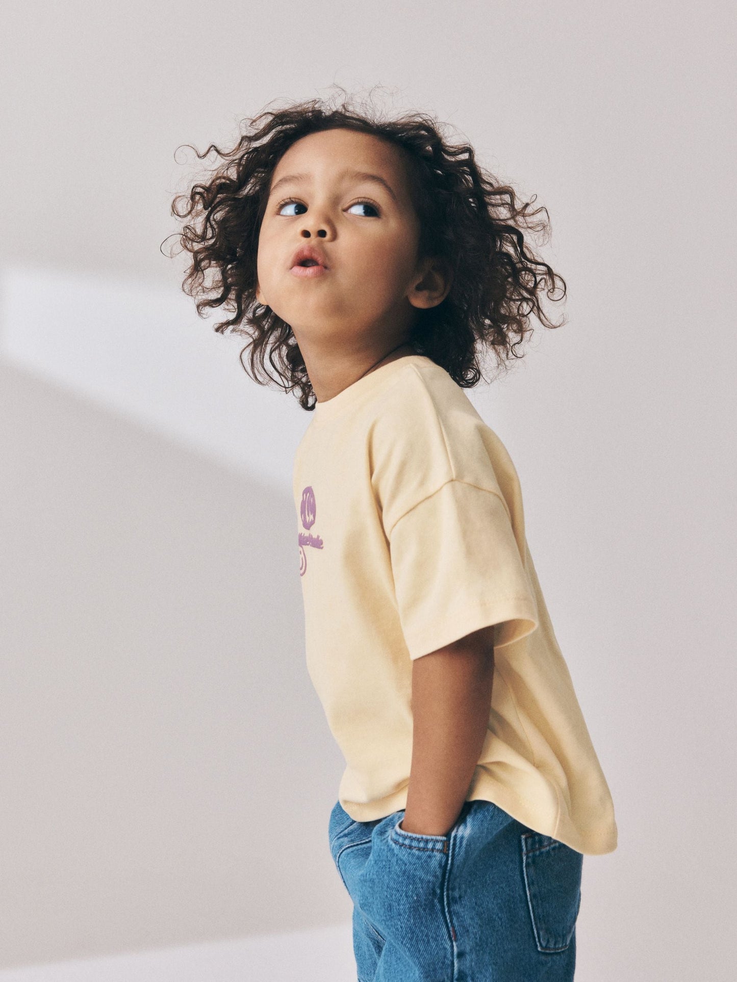 Dsiney Kidz - Yellow Smile Slogan T-Shirt (3mths-7yrs) image 4