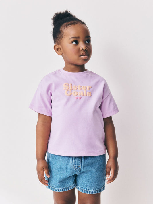 Dsiney Kidz - Lilac Purple Smile Slogan T-Shirt (3mths-7yrs) image 1