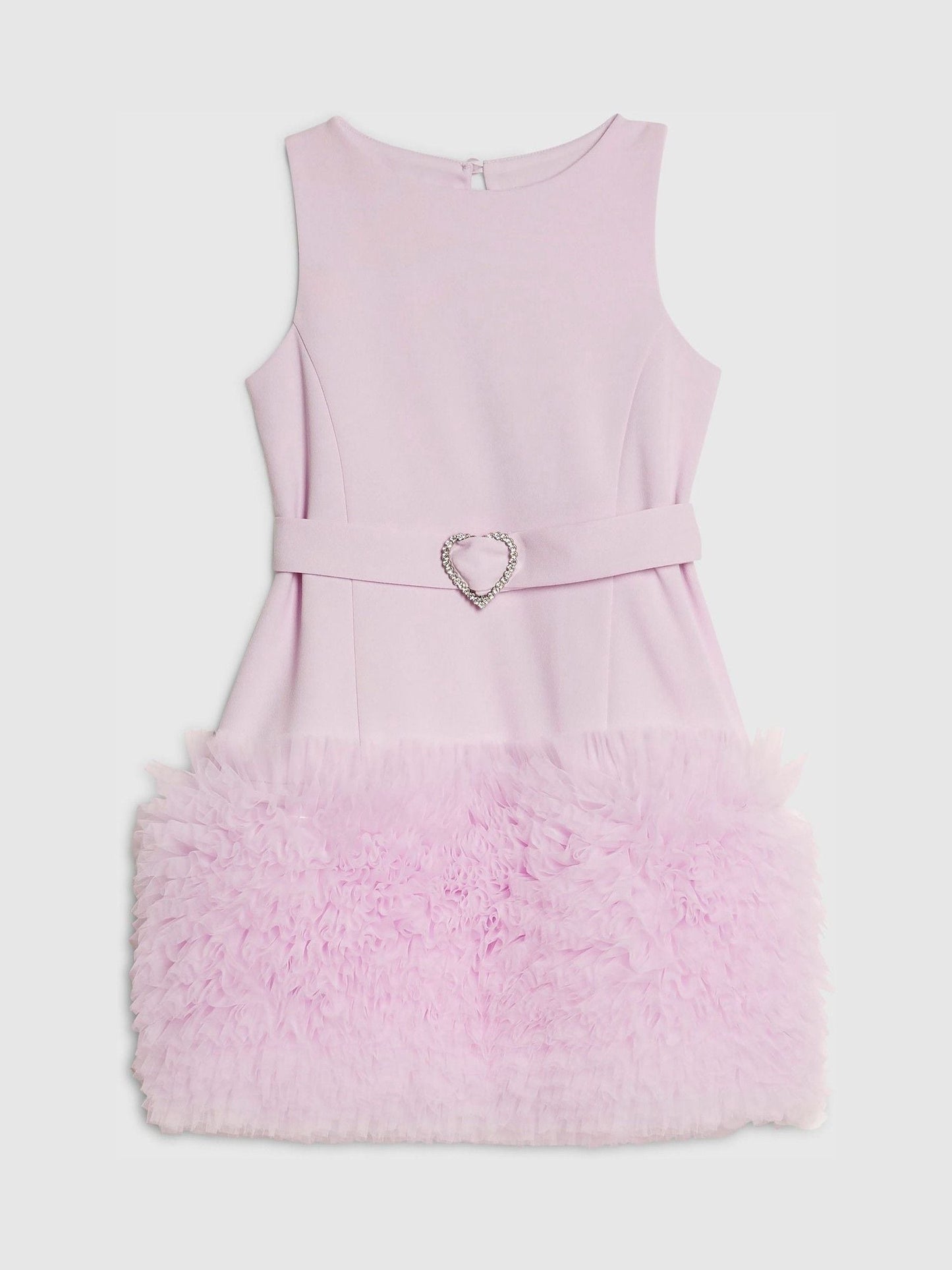 River Island Purple 3D Organza Hem Dress image 1