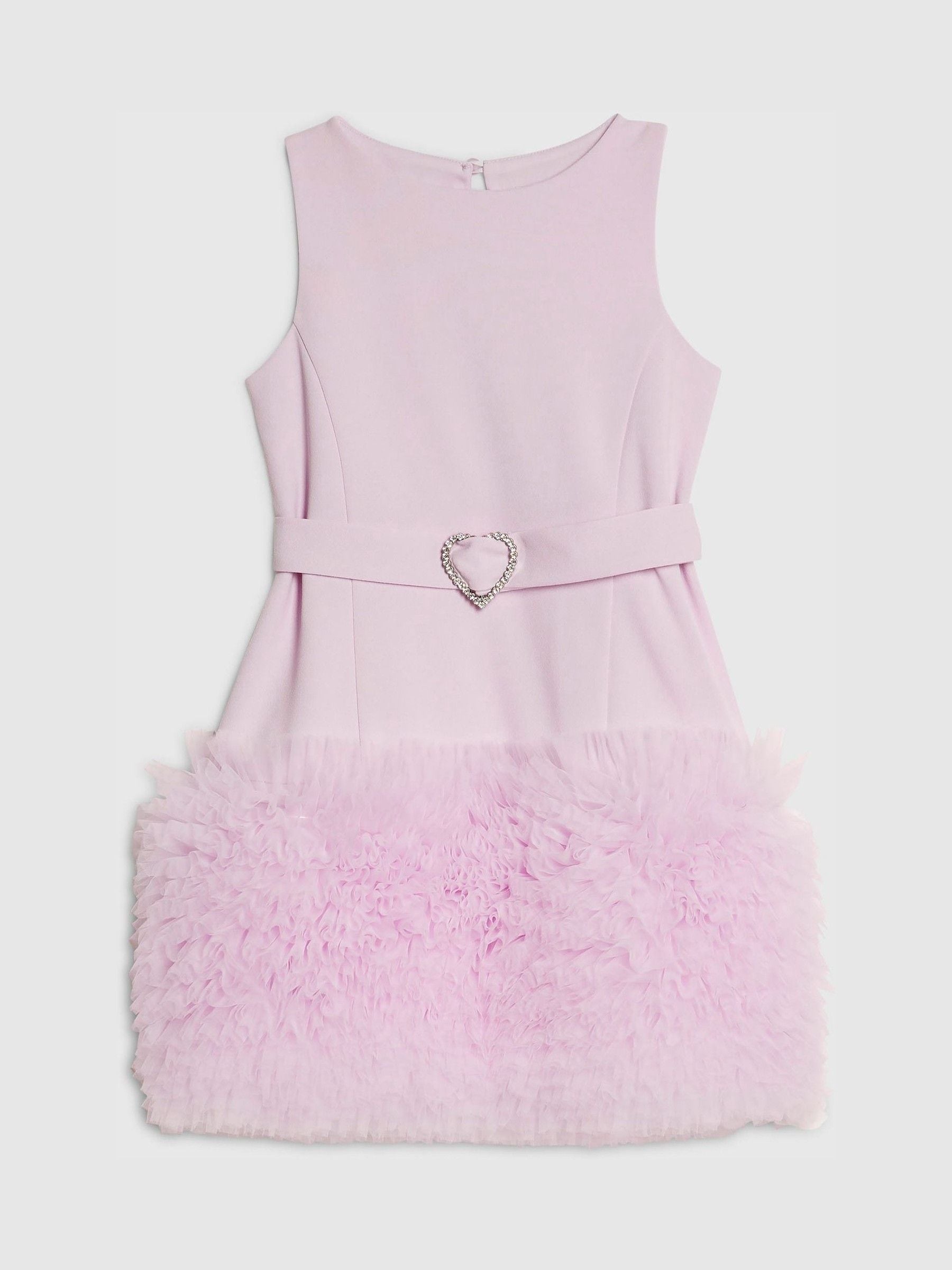 River Island Purple 3D Organza Hem Dress image 1