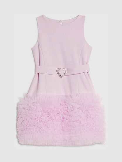 River Island Purple 3D Organza Hem Dress image 1