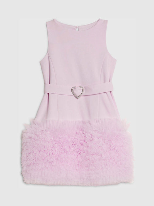 River Island Purple 3D Organza Hem Dress image 1