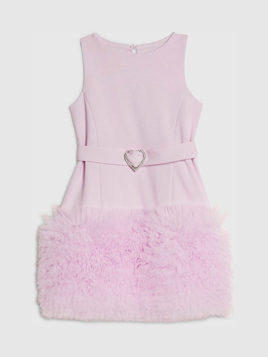 River Island Purple 3D Organza Hem Dress image 1