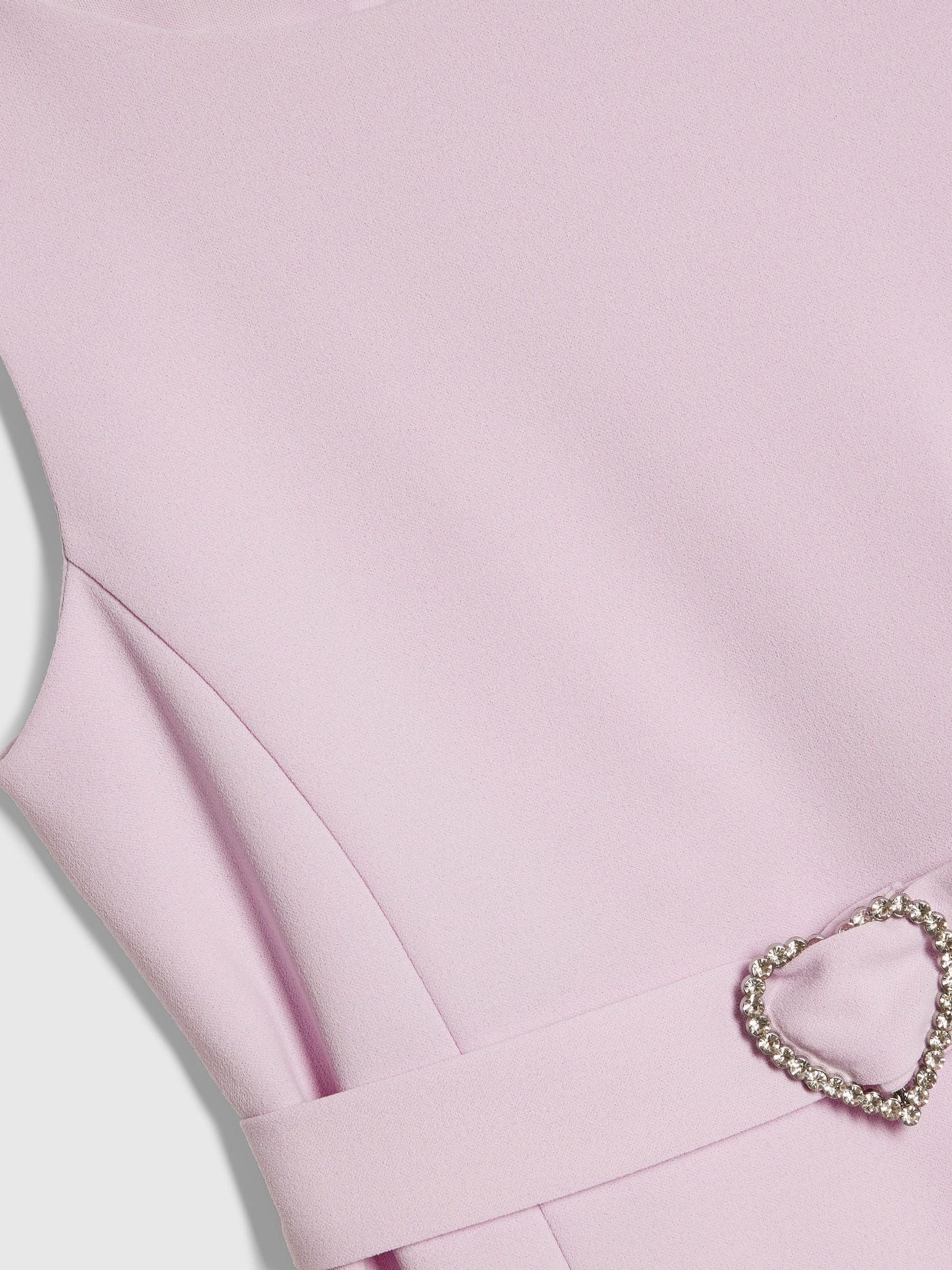 River Island Purple 3D Organza Hem Dress image 3