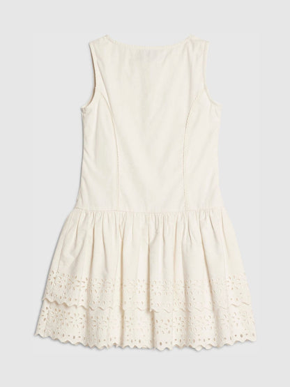 River Island White Beaded Drop Waist Dress image 2