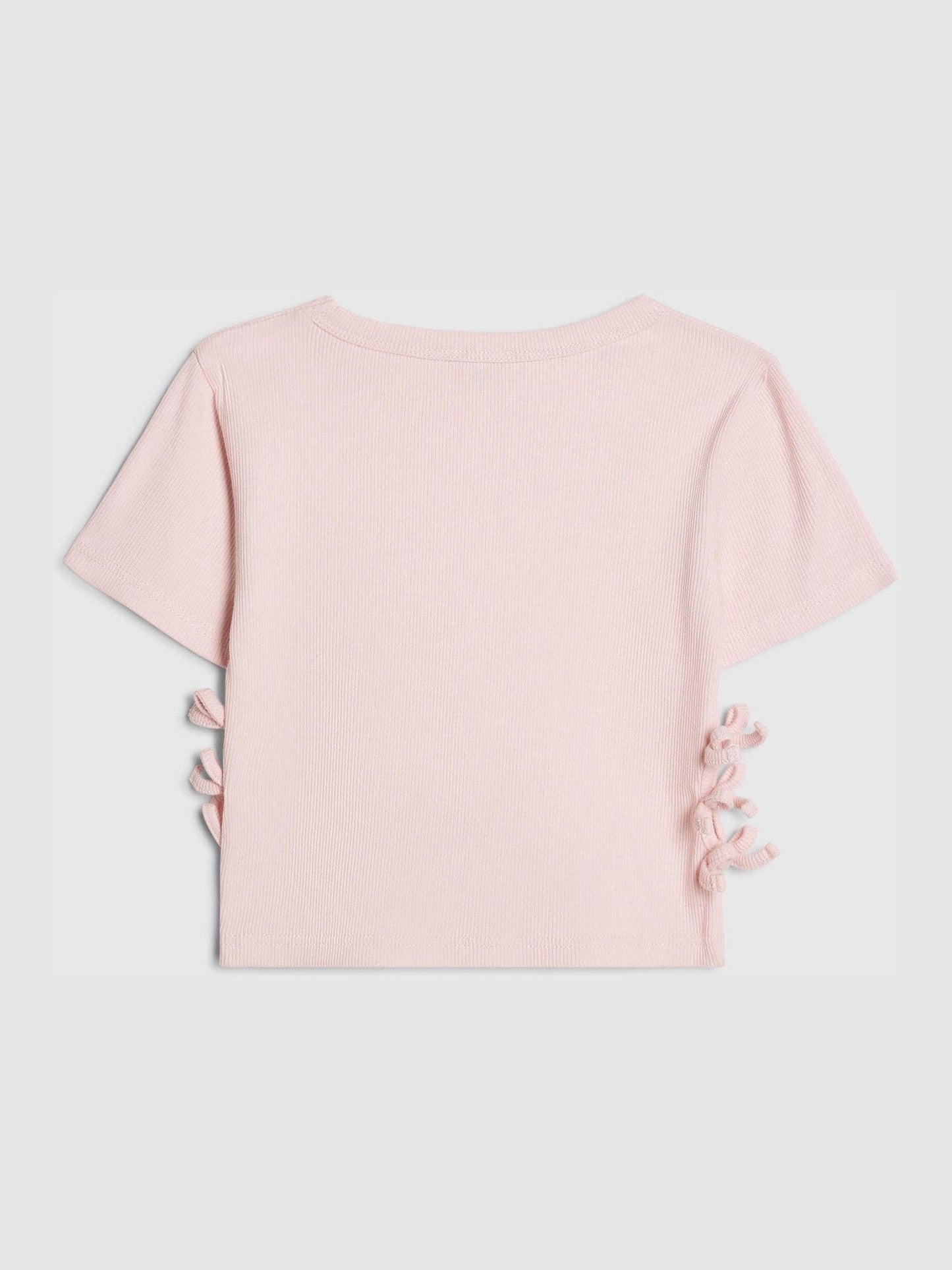 Dsiney Kidz - River Island Pink 3D Bow Ribbed Top image 2