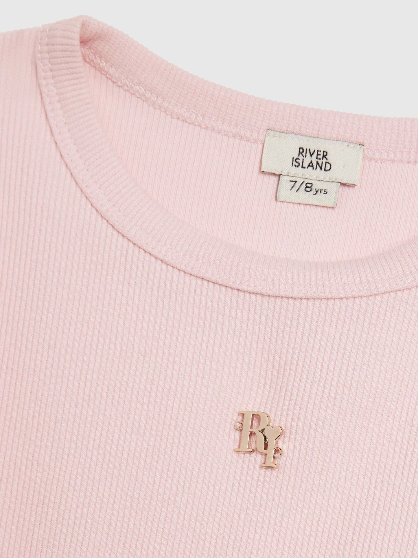 Dsiney Kidz - River Island Pink 3D Bow Ribbed Top image 3