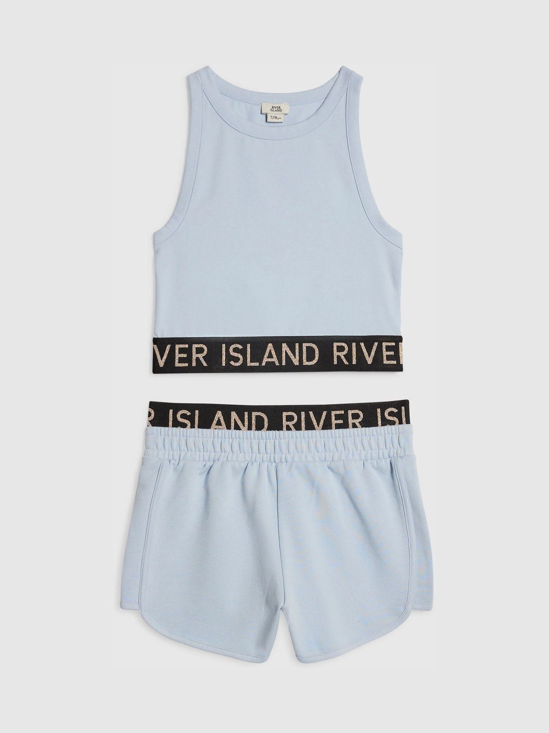 Dsiney Kidz - River Island Blue Logo Tank & Runner Short Set image 1