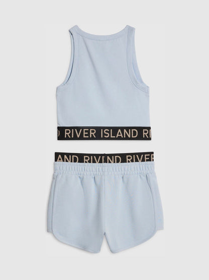 Dsiney Kidz - River Island Blue Logo Tank & Runner Short Set image 2