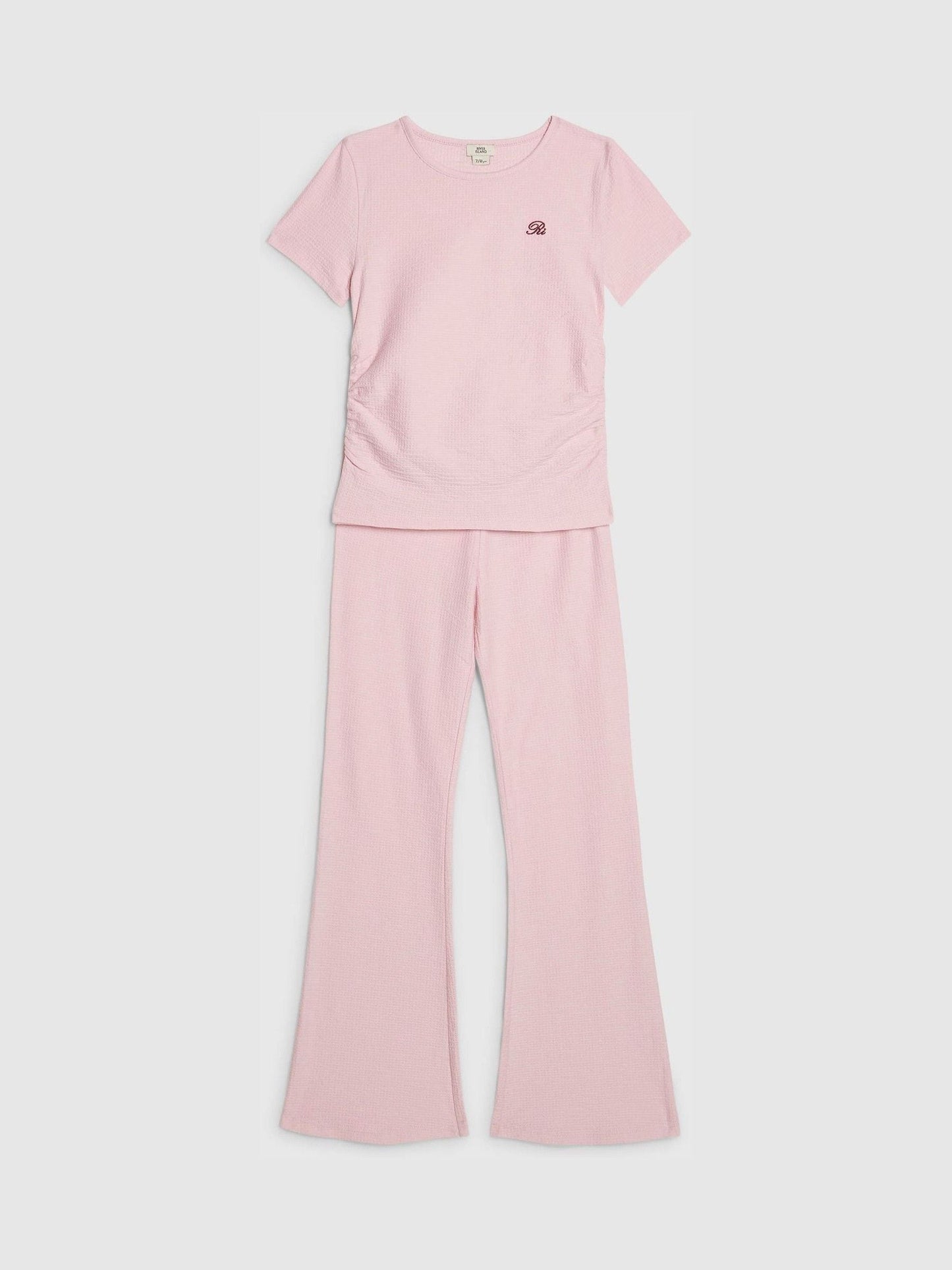 Dsiney Kidz - River Island Pink Texture Baby T-Shirt & Kickflare Set image 3