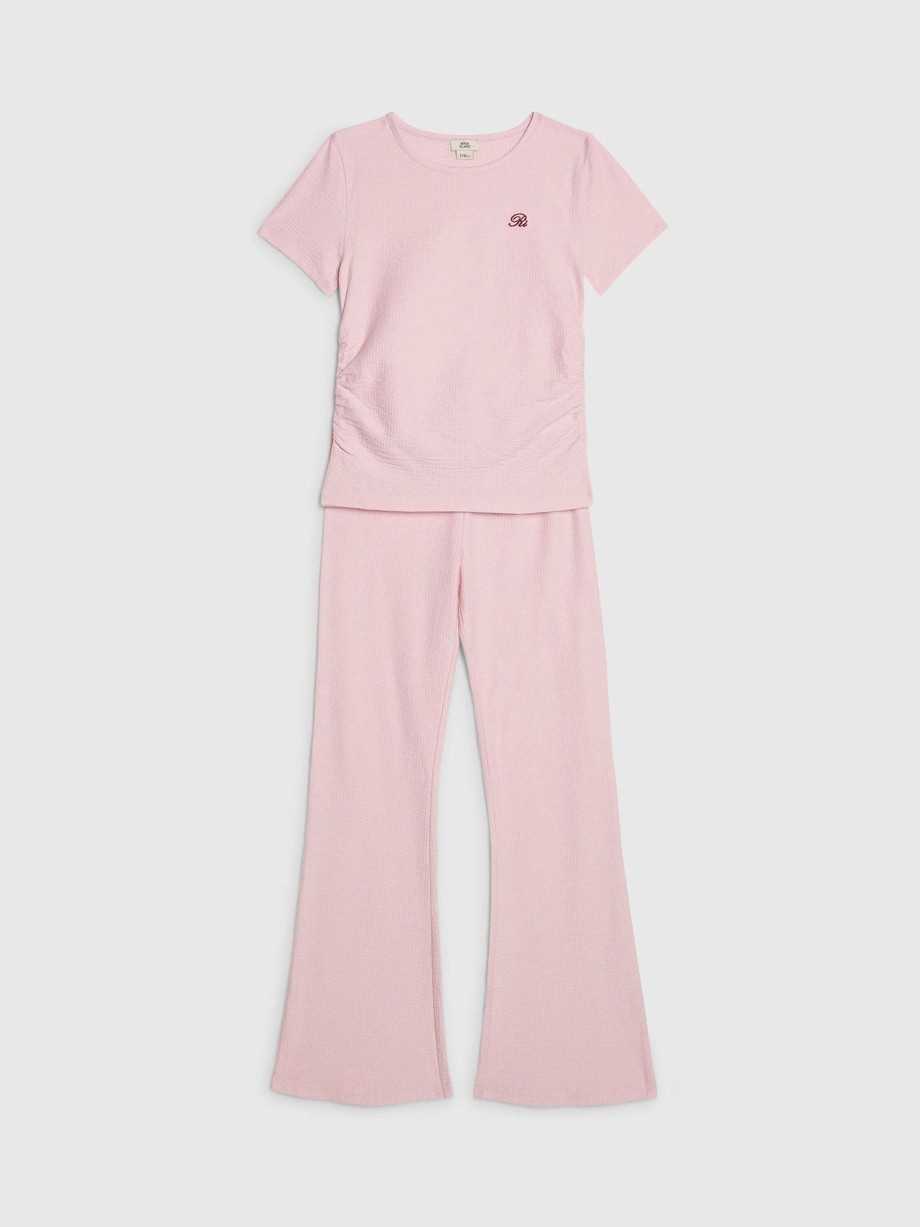 Dsiney Kidz - River Island Pink Texture Baby T-Shirt & Kickflare Set image 3