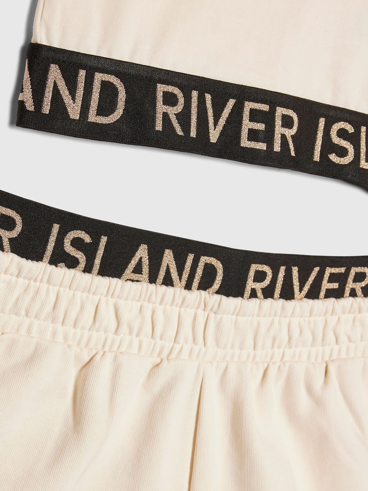 Dsiney Kidz - River Island Cream Logo Tank & Runner Short Set image 3