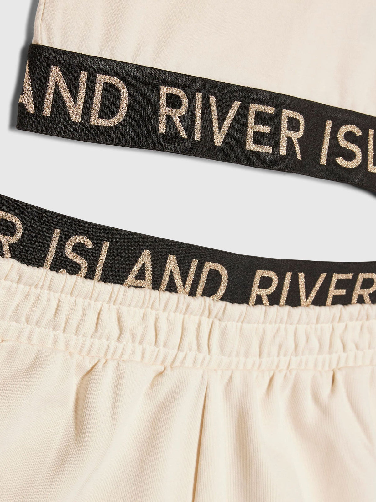 Dsiney Kidz - River Island Cream Logo Tank & Runner Short Set image 3