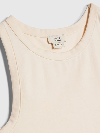 Dsiney Kidz - River Island Cream Logo Tank & Runner Short Set image 4