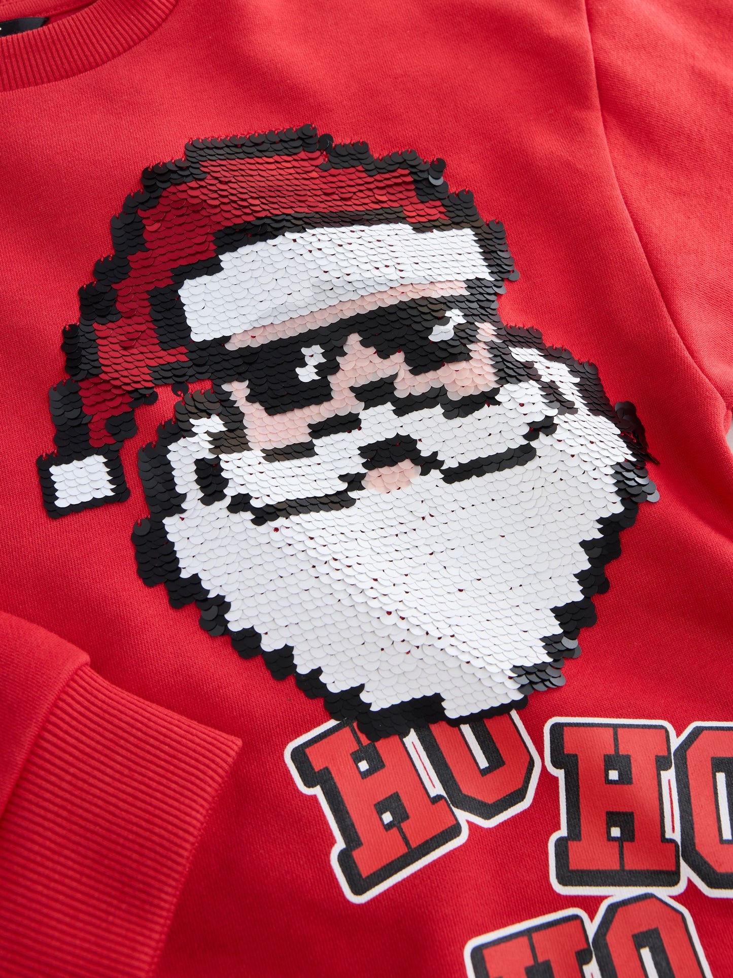 Dsiney Kidz - Red Sequin Santa Christmas Crew Neck Sweater (3-16yrs) image 3