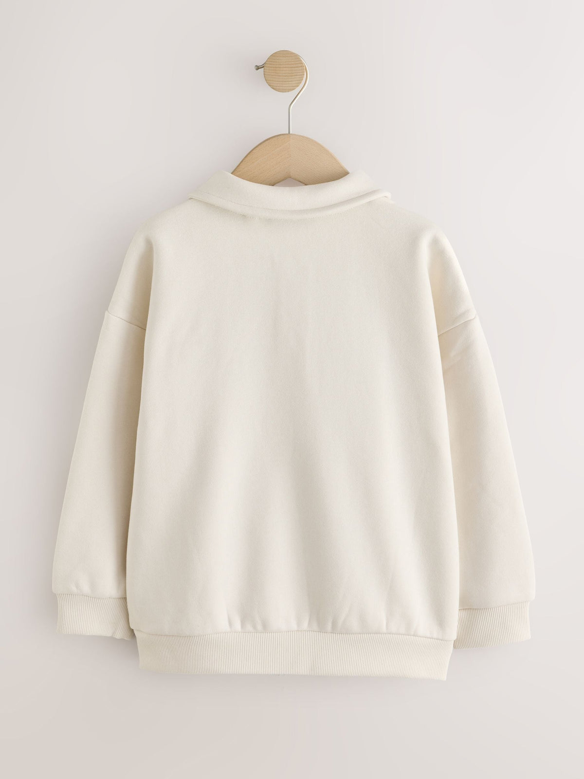 Ecru Oversized Collar Popper Neck Sweatshirt (3-16yrs) - image 6