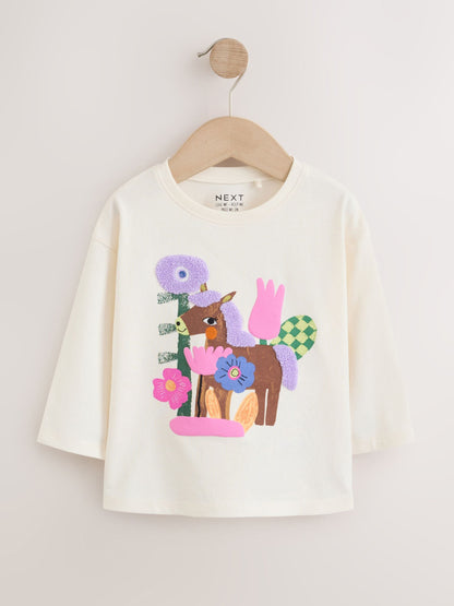 Dsiney Kidz - Ecru White Long Sleeve T-Shirt (3mths-7yrs) image 1
