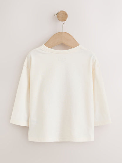 Dsiney Kidz - Ecru White Long Sleeve T-Shirt (3mths-7yrs) image 2