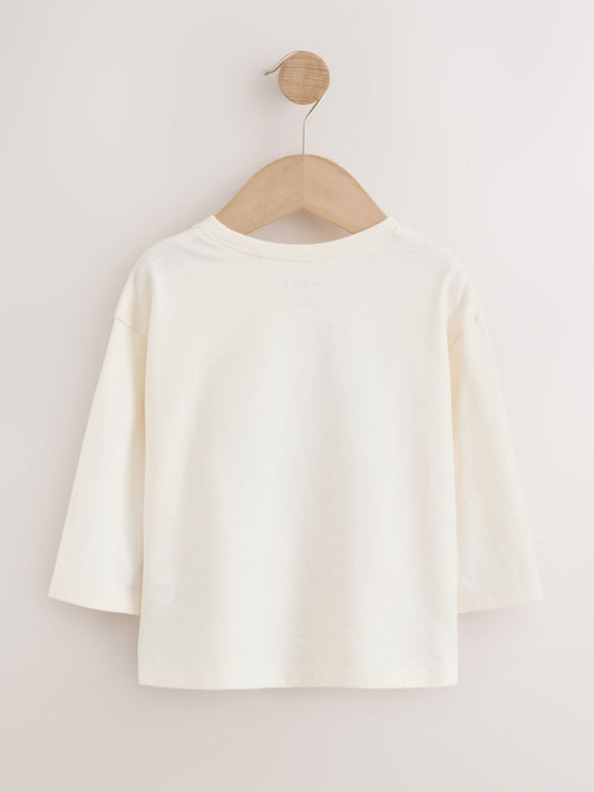 Dsiney Kidz - Ecru White Long Sleeve T-Shirt (3mths-7yrs) image 2