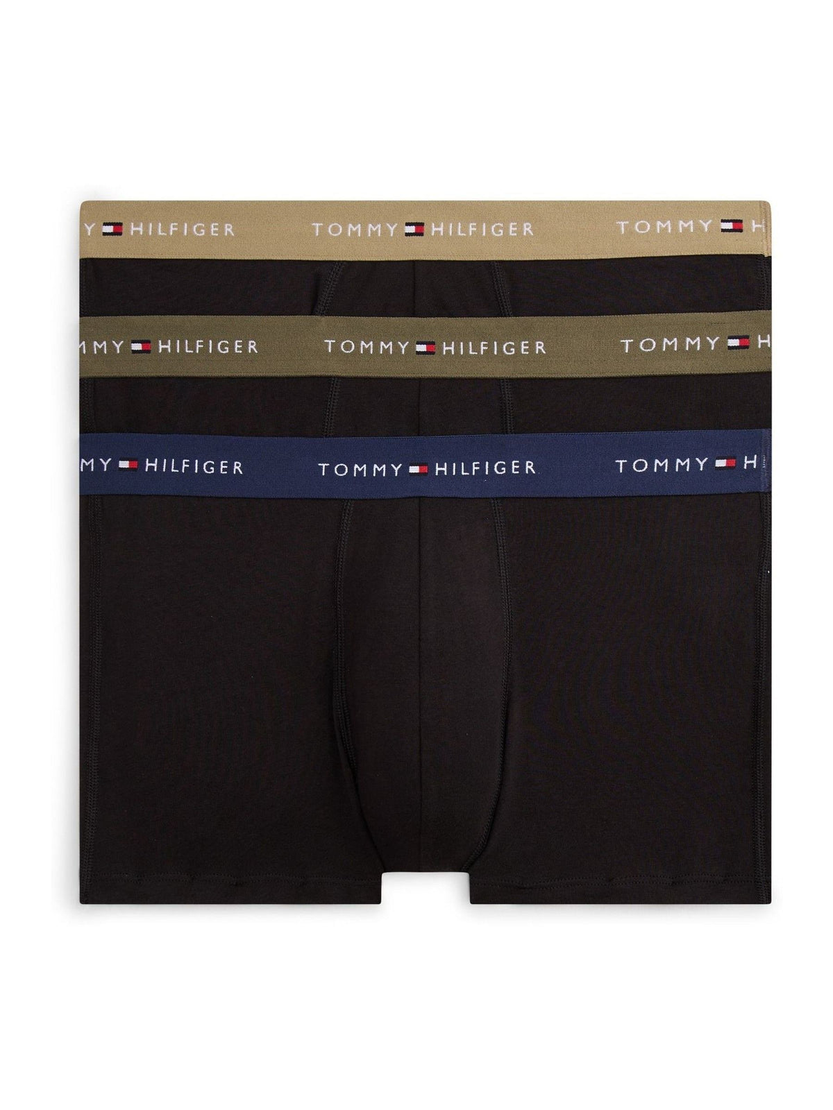 Dsiney Kidz - Tommy Hilfiger Brown/Green/Blue Cotton Stretch Boxer Trunks 3 Pack image 1