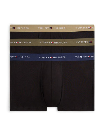 Dsiney Kidz - Tommy Hilfiger Brown/Green/Blue Cotton Stretch Boxer Trunks 3 Pack image 1